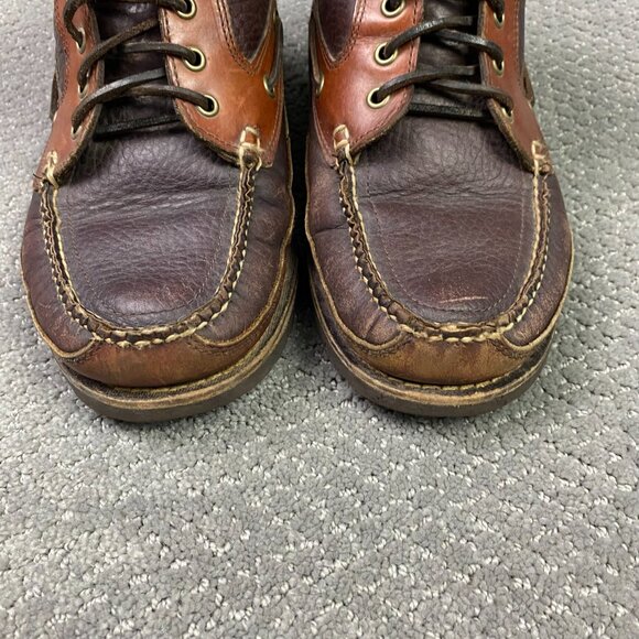 LL Bean Allagash Bison Chukka Boots Men's 9 D Brown Leather 273824 - Picture 6 of 15